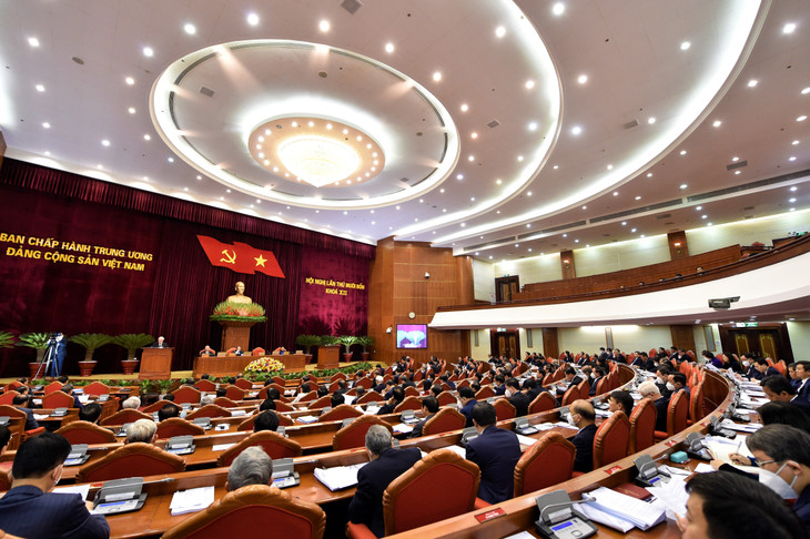 Tại Hội nghị lần này, Trung ương thảo luận, cho ý kiến về Báo cáo kiểm điểm sự lãnh đạo, chỉ đạo của Ban Chấp hành Trung ương khóa XII; Báo cáo tổng kết thực hiện Quy chế làm việc của Ban Chấp hành Trung ương, Bộ Chính trị, Ban Bí thư nhiệm kỳ khóa XII; Báo cáo tổng kết công tác kiểm tra, giám sát và thi hành kỷ luật đảng nhiệm kỳ Đại hội XII; Báo cáo tổng kết thực hiện Quy chế làm việc của Ủy ban Kiểm tra Trung ương khóa XII; và Báo cáo các công việc quan trọng mà Bộ Chính trị đã giải quyết từ sau Hội nghị Trung ương 13 đến Hội nghị Trung ương 14. - Ảnh: VGP/Nhật Bắc Tại Hội nghị lần này, Trung ương thảo luận, cho ý kiến về Báo cáo kiểm điểm sự lãnh đạo, chỉ đạo của Ban Chấp hành Trung ương khóa XII; Báo cáo tổng kết thực hiện Quy chế làm việc của Ban Chấp hành Trung ương, Bộ Chính trị, Ban Bí thư nhiệm kỳ khóa XII; Báo cáo tổng kết công tác kiểm tra, giám sát và thi hành kỷ luật đảng nhiệm kỳ Đại hội XII; Báo cáo tổng kết thực hiện Quy chế làm việc của Ủy ban Kiểm tra Trung ương khóa XII; và Báo cáo các công việc quan trọng mà Bộ Chính trị đã giải quyết từ sau Hội nghị Trung ương 13 đến Hội nghị Trung ương 14. - Ảnh: VGP/Nhật Bắc