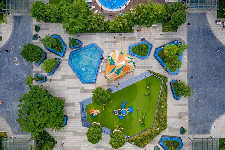 Những khoảng xanh gia tăng chất lượng sống trong khu đô thị TNR Goldmark City.