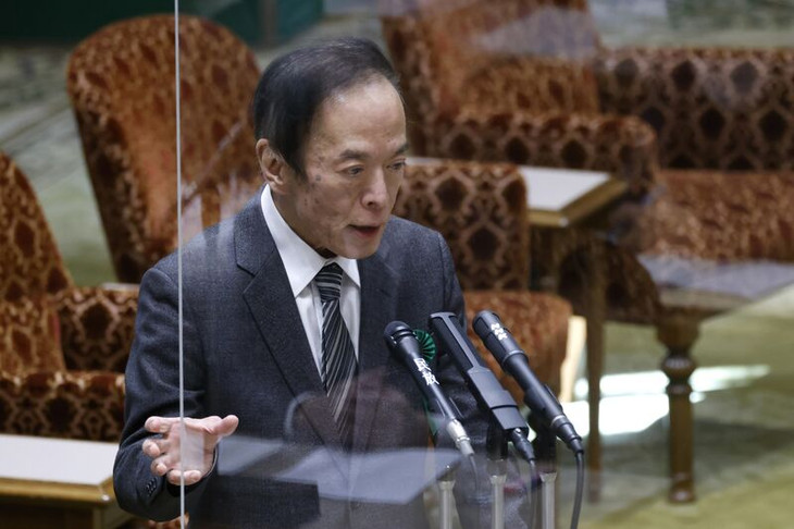 Nhật Bản Mức lãi suất hiện tại: -0,1% Dự báo ở thời điểm cuối năm 2023: -0,1% Dự báo ở thời điểm cuối năm 2024: 0% (Thống đốc Ngân hàng Trung ương Nhật Bản Kazuo Ueda - Ảnh: Internet)