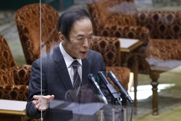 Nhật Bản Mức lãi suất hiện tại: -0,1% Dự báo ở thời điểm cuối năm 2023: -0,1% Dự báo ở thời điểm cuối năm 2024: 0% (Thống đốc Ngân hàng Trung ương Nhật Bản Kazuo Ueda - Ảnh: Internet)