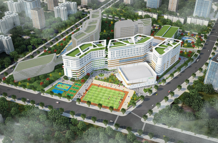 Trường Đại học Y Khoa Phạm Ngọc Thạch (cơ sở 2) đang được SC5 thi công