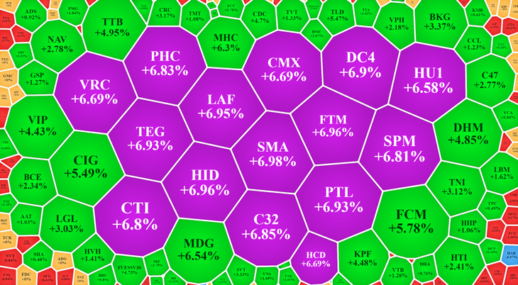 Những cổ phiếu nhỏ sàn HoSE tăng cực khỏe.