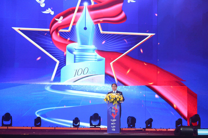 Thủ tướng Phạm Minh Chính: Đảng, Nhà nước và Nhân dân đặt niềm tin, hy vọng vào Báo chí Cách mạng với &apos;thép trong bút, lửa trong tim&apos;. Ảnh: Lê Tiên