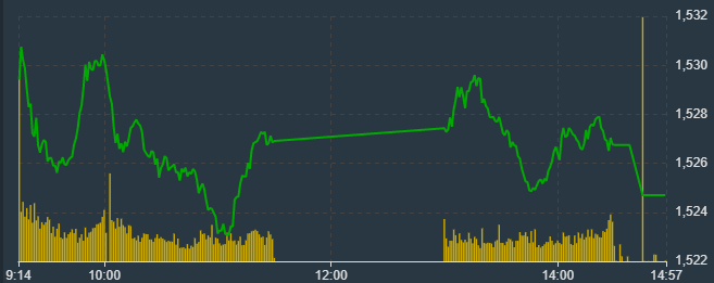 VN-Index hạ độ cao cuối phiên.