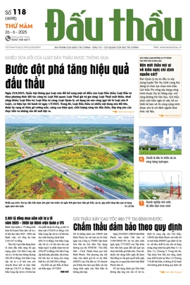 BÁO ĐẤU THẦU SỐ 118 - 2025