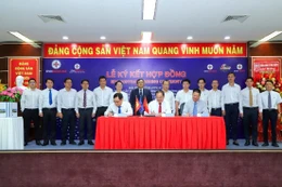 Lễ ký kết hợp đồng Gói thầu số 05 (EPC-1) Thiết kế, cung cấp thiết bị công nghệ và thi công xây dựng công trình chuyển đổi nhiên liệu Nhà máy Nhiệt điện Ô Môn I sử dụng khí Lô B (ảnh: EVNGENCO2) 