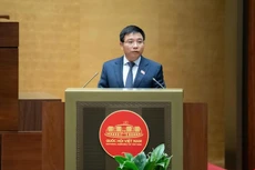 Bộ trưởng Bộ Tài chính Nguyễn Văn Thắng trình bày Tờ trình về dự án Luật Dự trữ quốc gia (sửa đổi)