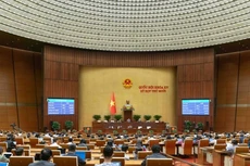 Các đại biểu biểu quyết thông qua Nghị quyết về dự toán ngân sách nhà nước năm 2026