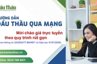 Hướng dẫn mời chào giá trực tuyến theo quy trình rút gọn