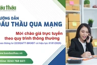 Hướng dẫn mời chào giá trực tuyến theo quy trình thông thường