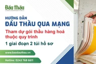 Hướng dẫn tham dự thầu gói thầu hàng hoá thuộc quy trình 1 giai đoạn 2 túi hồ sơ