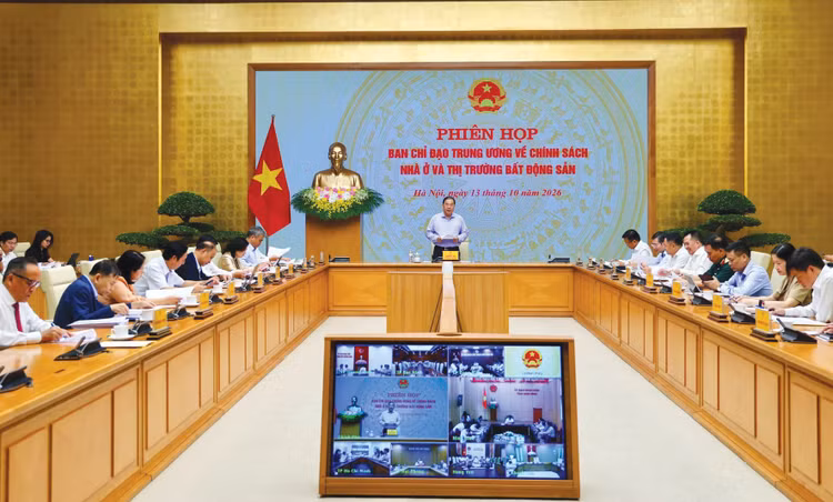 Phó Thủ tướng Chính phủ Phạm Gia Túc chủ trì phiên họp thứ nhất của Ban Chỉ đạo Trung ương về chính sách nhà ở và thị trường bất động sản. Ảnh: Phương Nguyên