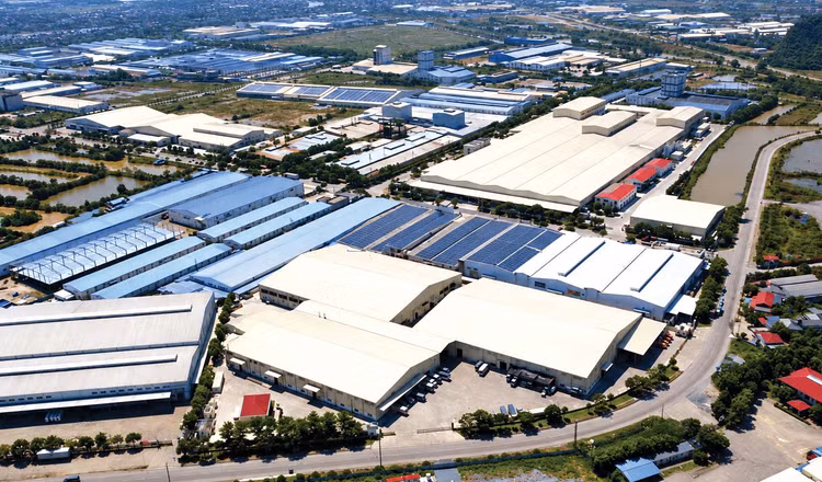 Khu đất đấu giá hơn 40.660 m² và tổ hợp nhà xưởng của Công ty CP GKM Holdings tại Khu công nghiệp Châu Sơn, tỉnh Ninh Bình. Ảnh minh họa: Hoàng Hà 