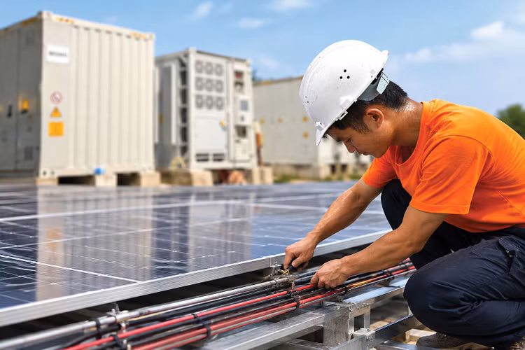 Tổng công ty Điện lực miền Bắc đang chọn nhà thầu thực hiện một số gói thầu thuộc Kế hoạch lắp đặt hệ thống pin lưu trữ năng lượng giai đoạn 3. Ảnh: Phúc An