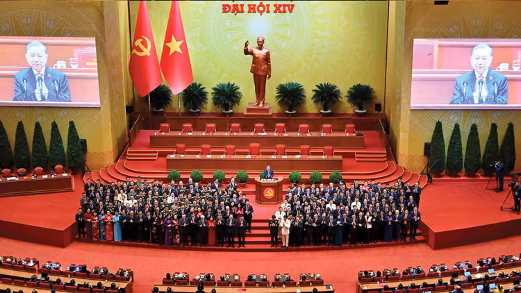 Toàn cảnh phiên bế mạc Đại hội đại biểu toàn quốc lần thứ XIV của Đảng. Ảnh: Quý Bắc