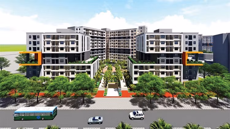 Bên cạnh việc quản lý, khai thác các tòa nhà The Park Home và Le Capitole, Handico 52 đang ưu tiên phát triển thêm các dự án nhà ở xã hội. Ảnh phối cảnh: Handico
