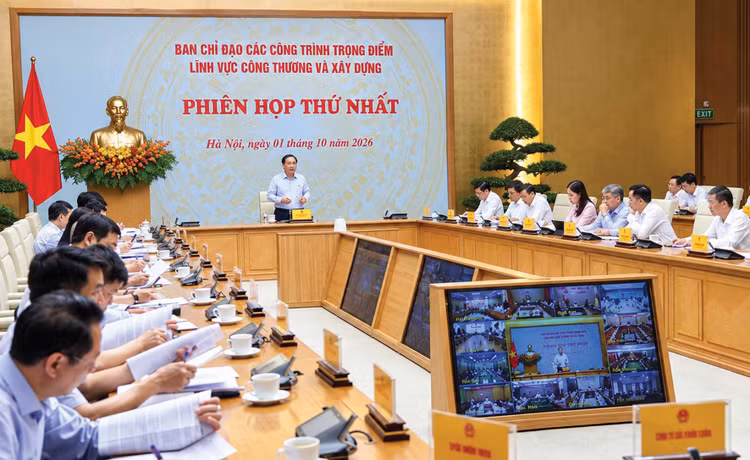 Phó Thủ tướng Chính phủ Phạm Gia Túc chủ trì Phiên họp thứ nhất của Ban Chỉ đạo các công trình trọng điểm trong lĩnh vực công thương và xây dựng. Ảnh: PN