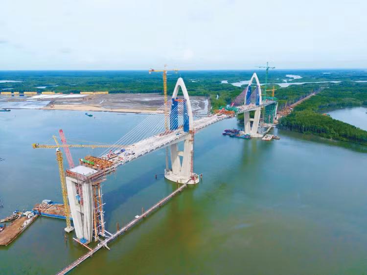 Cận cảnh Dự án cầu Phước An. Ảnh: Thành An