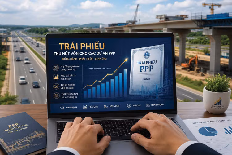 Trái phiếu PPP (phát hành riêng lẻ) chưa thu hút được nhà đầu tư do kỳ hạn trái phiếu dài, tài sản bảo đảm duy nhất là quyền thu phí của dự án và chưa được Chính phủ bảo lãnh. Ảnh minh họa: Nhã Chi AI