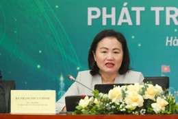 ĐBQH Phạm Thúy Chinh - Phó Chủ nhiệm Ủy ban Kinh tế - Tài chính của Quốc hội phát biểu tại Tọa đàm “Petrovietnam trong hành trình phát triển cùng đất nước”.