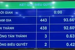 Kết quả biểu quyết Luật Thuế thu nhập cá nhân (sửa đổi)