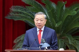 Tổng Bí thư Tô Lâm chủ trì, phát biểu khai mạc Hội nghị - Ảnh VGP/Đức Tuân