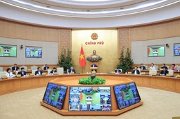 Thủ tướng nhấn mạnh, kiên định mục tiêu thúc đẩy tăng trưởng từ 10% trở lên, giữ vững ổn định kinh tế vĩ mô, kiểm soát lạm phát và bảo đảm các cân đối lớn của nền kinh tế - Ảnh: VGP/Nhật Bắc