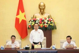 Chủ tịch Quốc hội Trần Thanh Mẫn phát biểu khai mạc Phiên họp thứ 35 của Ủy ban Thường vụ Quốc hội. (Ảnh: An Đăng/TTXVN)