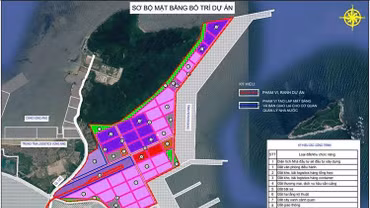 Sơ bộ mặt bằng bố trí Dự án Trung tâm Logistics và Dịch vụ hậu cảng Sơn Dương (ảnh: Ban Quản lý KKT tỉnh Hà Tĩnh)