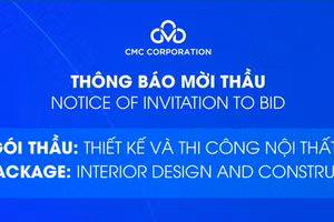 Tập đoàn công nghệ CMC Thông báo mời thầu Gói thầu Thiết kế và thi công nội thất