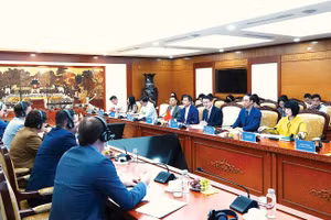 Quang cảnh cuộc họp Ban Chỉ đạo Dự án Hợp phần 1 thuộc Chương trình “Tăng cường quản trị kinh tế Việt Nam”. Ảnh: Nguyễn Tâm
