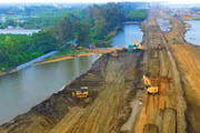 Dự án Xây dựng đường vượt biển kết nối khu vực Cần Giờ và Bà Rịa - Vũng Tàu dự kiến có tổng chiều dài khoảng 14,06 km. Ảnh: Song Lê
