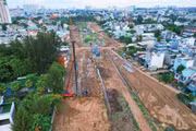 Đoạn 1 Dự án Đường Vành đai 2 TP.HCM có tổng mức đầu tư 9.328 tỷ đồng, dự kiến hoàn thành vào cuối năm 2027. Ảnh: Song Lê