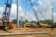 Công ty CP Sản xuất Xây dựng Hưng Long Phước từng thực hiện các gói thầu cung cấp, ép cọc bê tông cho nhiều dự án trên cả nước. Ảnh: Phúc An