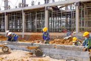 Hơn 100 trường phổ thông nội trú liên cấp tại các xã biên giới trên đất liền đang được triển khai xây dựng. Ảnh: Hữu Quyết