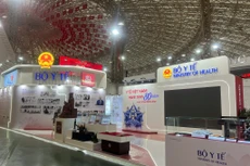 Gian trưng bày của Bộ Y tế trong khu vực Triển lãm 80 năm hành trình Độc lập - Tự do - Hạnh phúc” được tổ chức nhân dịp kỷ niệm 80 năm Cách mạng Tháng Tám và Quốc khánh 2/9