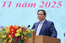 Thủ tướng Phạm Minh Chính phát biểu kết luận phiên họp thứ 5 Ban Chỉ đạo của Chính phủ về phát triển khoa học, công nghệ, đổi mới sáng tạo, chuyển đổi số và Đề án 06 - Ảnh: VGP/Nhật Bắc