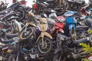 Ngày 20/4/2026, đấu giá 200 phương tiện (199 xe mô tô, 01 xe tự chế) bán phế liệu của Công an phường Lái Thiêu (TP.HCM)