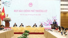 Họp báo Chính phủ thường kỳ tháng 1/2026 diễn ra chiều 4/2 - Ảnh: VGP/QP