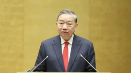 Tổng Bí thư Tô Lâm phát biểu chỉ đạo tại Hội nghị toàn quốc nghiên cứu, học tập, quán triệt và triển khai thực hiện Nghị quyết số 79 và 80 - Ảnh VGP/Nhật Bắc