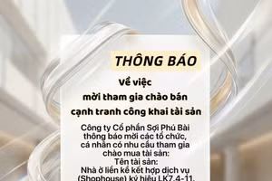 Công ty cổ phần Sợi Phú Bài thông báo về việc mời tham gia chào bán cạnh tranh công khai tài sản