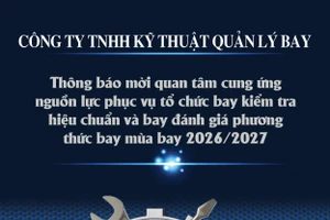 Công ty TNHH Kỹ thuật Quản lý bay thông báo