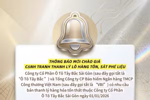 Thông báo mời chào giá cạnh tranh thanh lý lô hàng tôn, sắt phế liệu