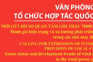 THƯ MỜI GỬI HỒ SƠ QUAN TÂM GÓI THẦU 7000015676 CUNG CẤP DỊCH VỤ TƯ VẤN TRONG NƯỚC