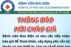 Bệnh viện Bưu điện thông báo mời chào giá