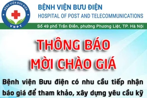 Bệnh viện Bưu điện thông báo mời chào giá