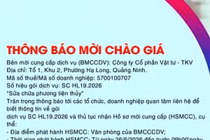 Công ty cổ phần Vật tư - TKV thông báo mời chào giá gói dịch vụ SC HL19.2026 