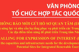 THÔNG BÁO MỜI GỬI HỒ SƠ QUAN TÂM (EOI) - GÓI THẦU CẠNH TRANH SỐ 7000015155
