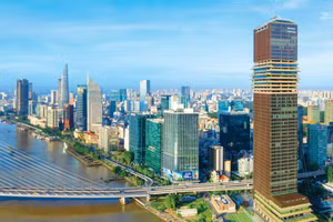 Trung tâm tài chính quốc tế Việt Nam tại TP.HCM định hướng hình thành một hệ sinh thái tài chính quốc tế hoàn chỉnh có khả năng dẫn vốn toàn cầu vào nền kinh tế. Ảnh: Song Lê