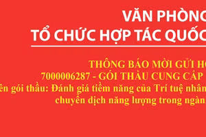 THÔNG BÁO MỜI GỬI HỒ SƠ QUAN TÂM (EOI) 7000006287 - GÓI THẦU CẠNH TRANH MỞ TRONG NƯỚC 